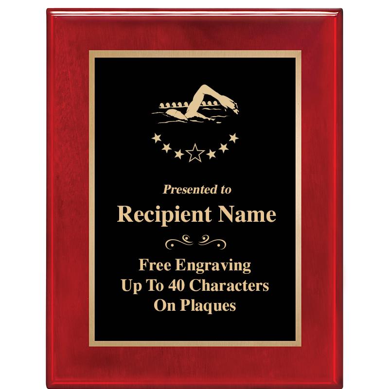 7 X 9 GLOSSED ROSEWOOD PLAQUE
