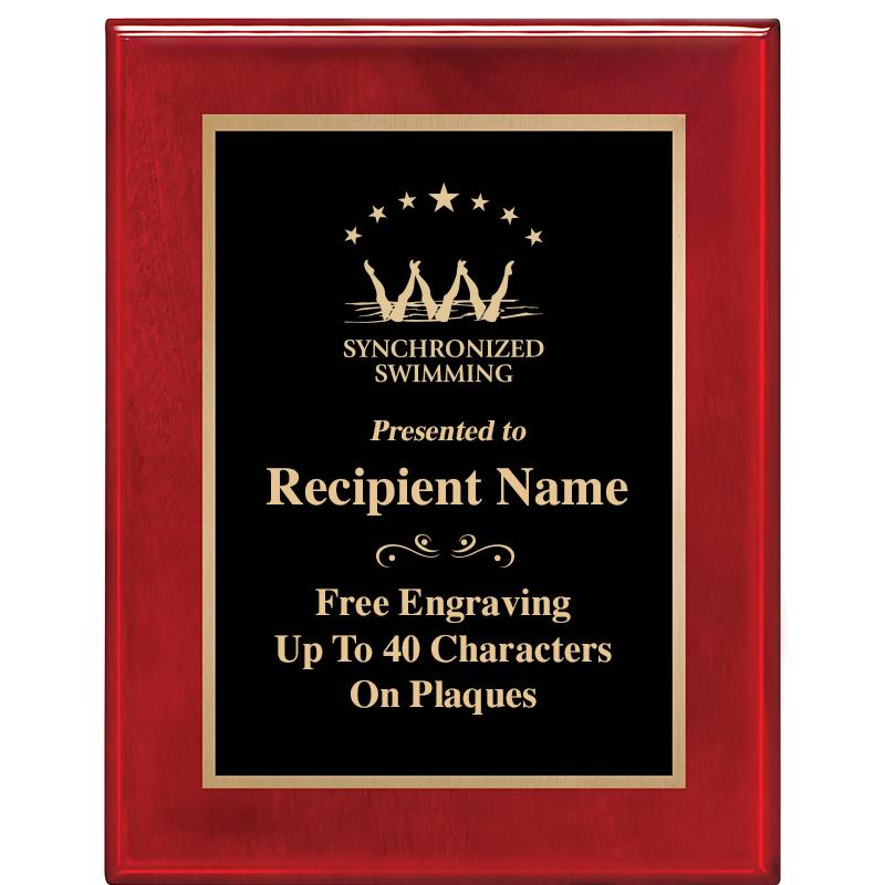 7 X 9 GLOSSED ROSEWOOD PLAQUE