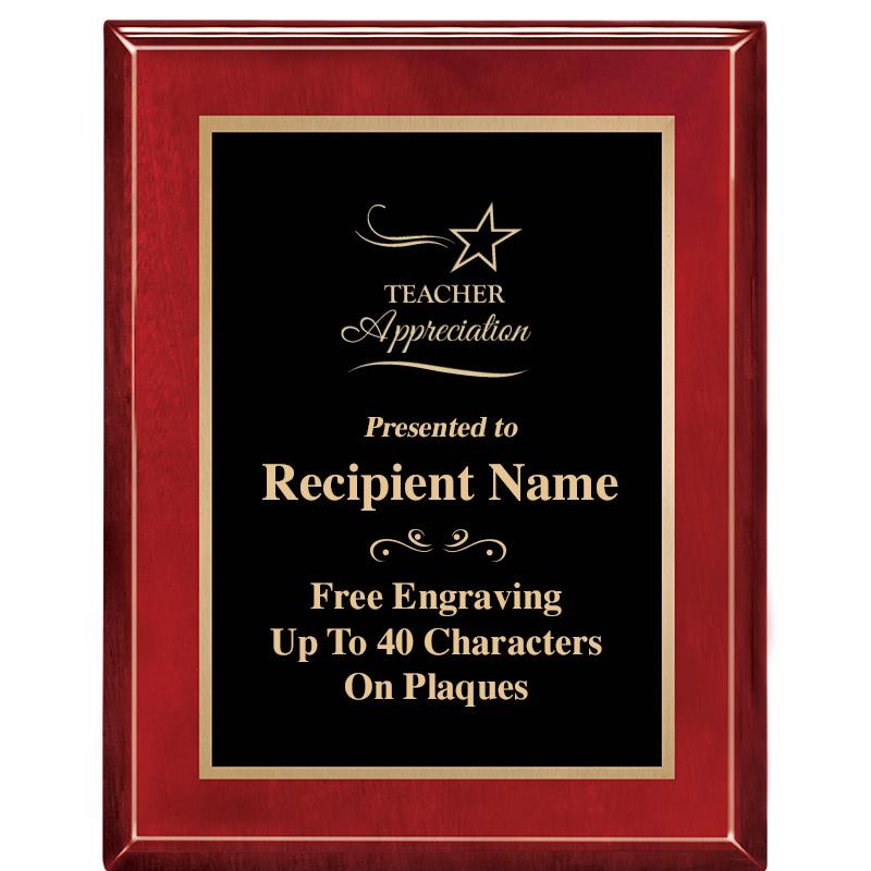 7 X 9 GLOSSED ROSEWOOD PLAQUE
