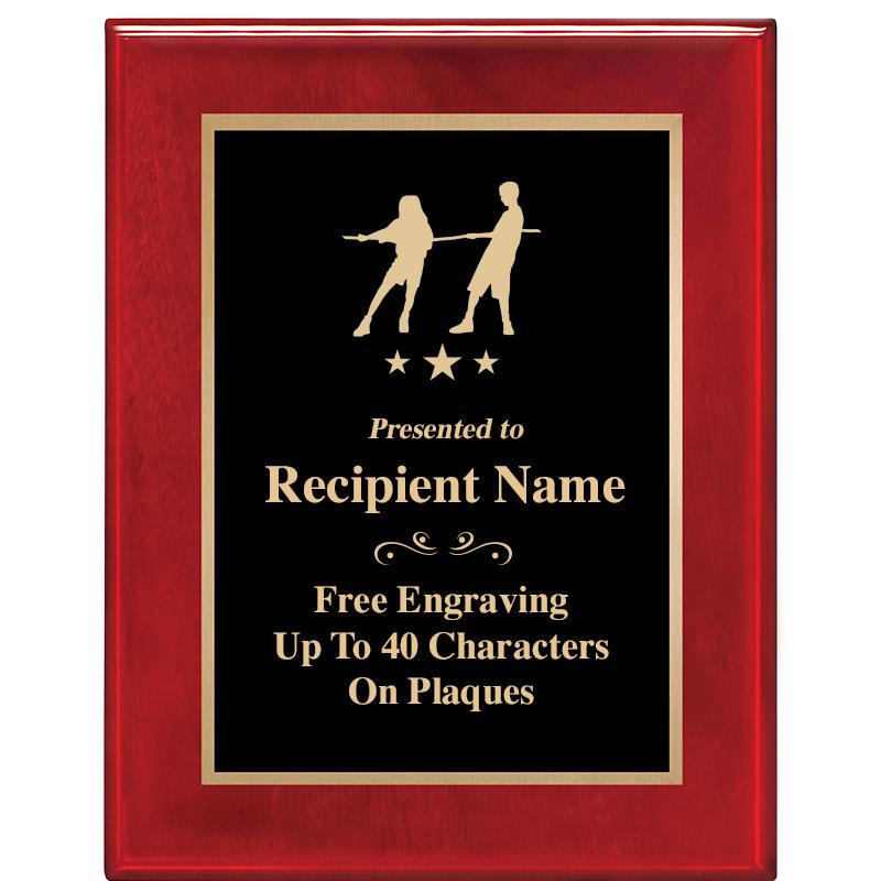 7 X 9 GLOSSED ROSEWOOD PLAQUE