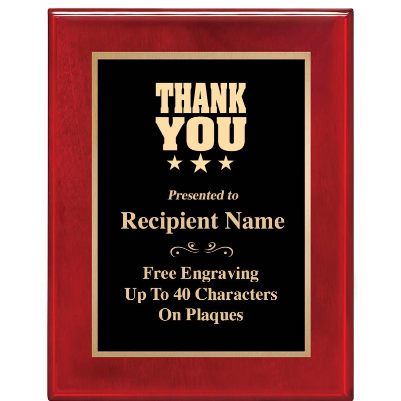 7 X 9 GLOSSED ROSEWOOD PLAQUE