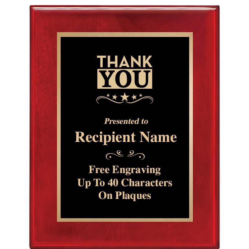 7 X 9 GLOSSED ROSEWOOD PLAQUE