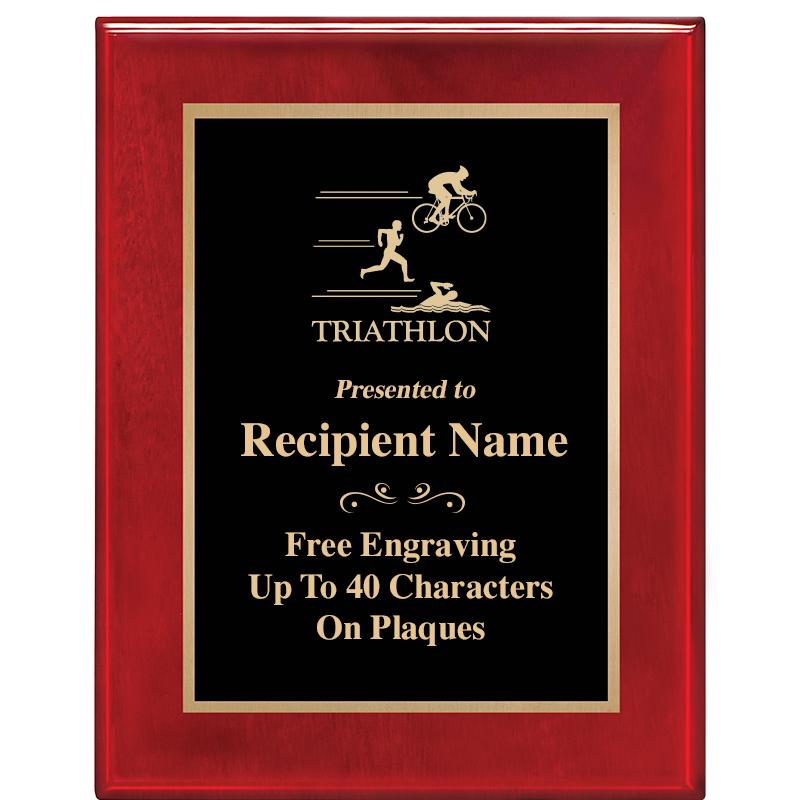 7 X 9 GLOSSED ROSEWOOD PLAQUE