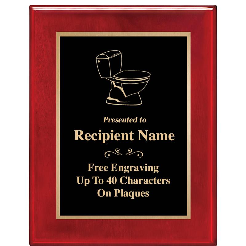 7 X 9 GLOSSED ROSEWOOD PLAQUE