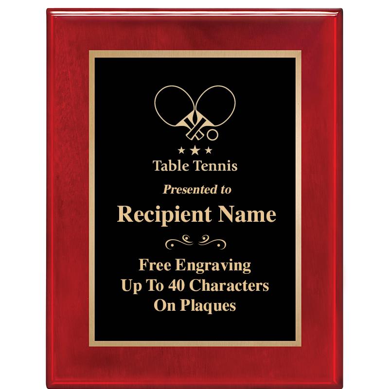 7 X 9 GLOSSED ROSEWOOD PLAQUE