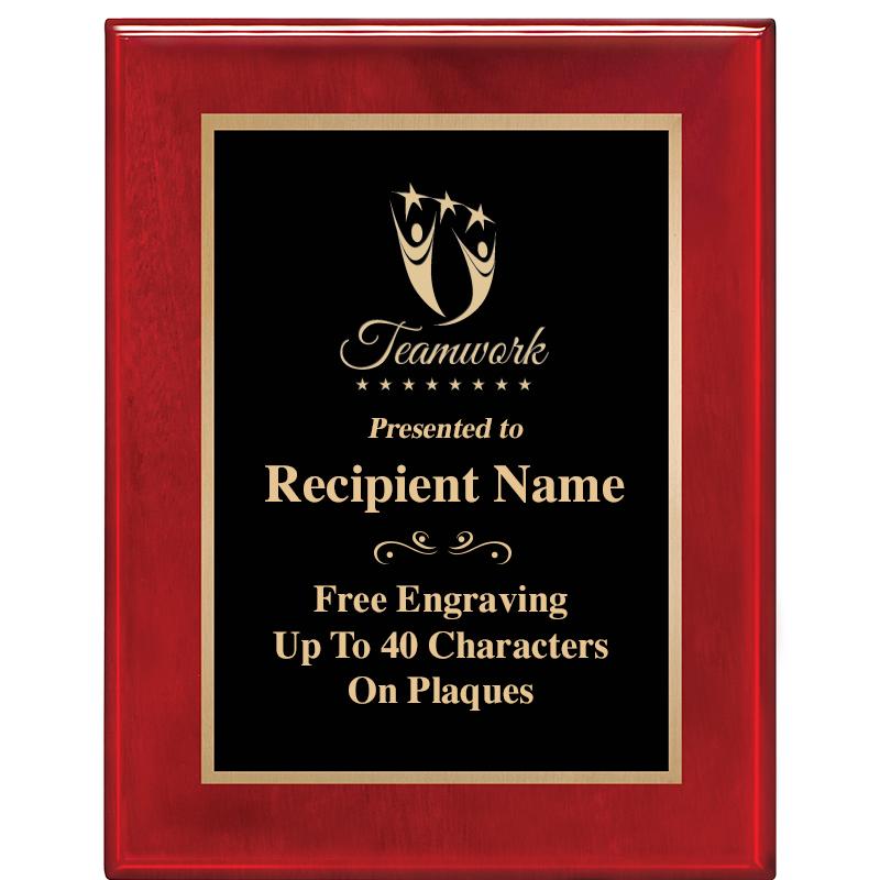 7 X 9 GLOSSED ROSEWOOD PLAQUE