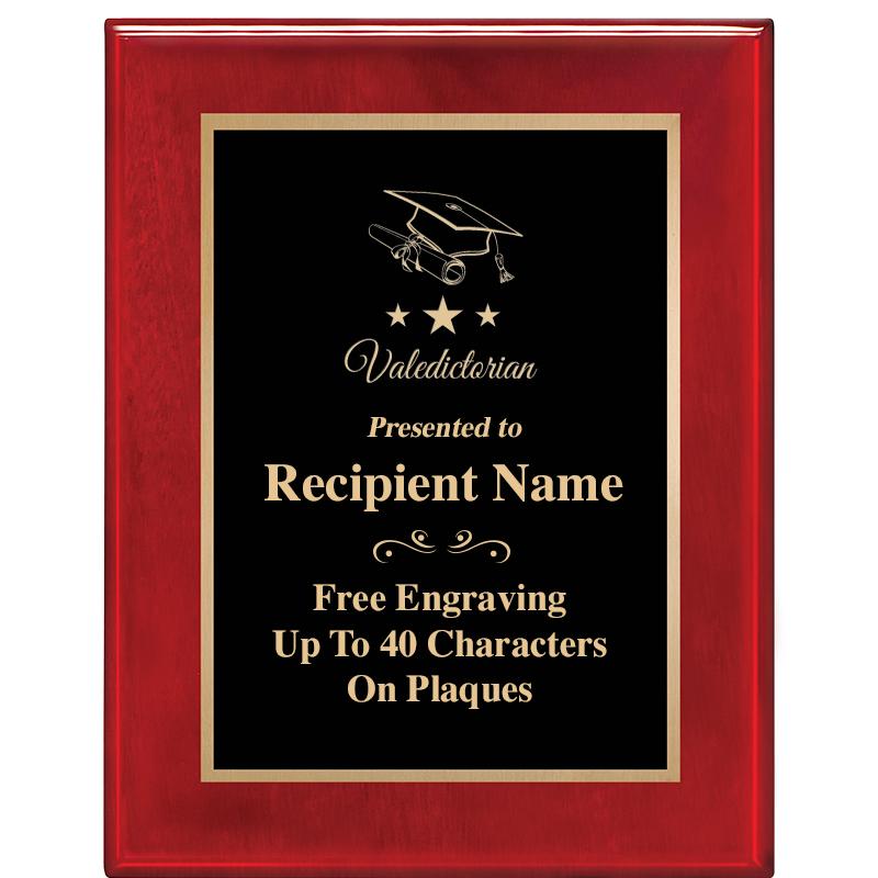 7 X 9 GLOSSED ROSEWOOD PLAQUE