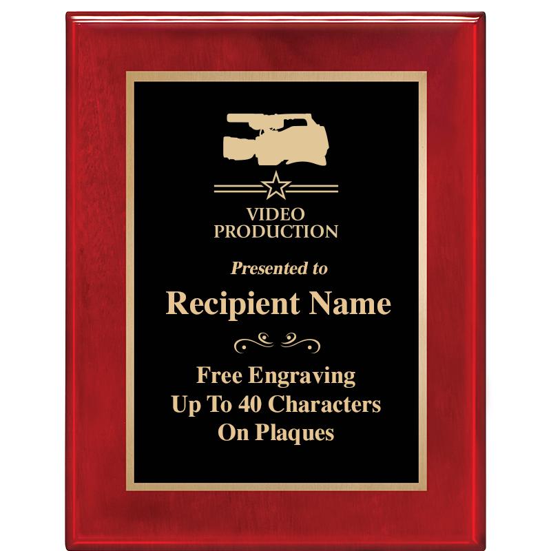 7 X 9 GLOSSED ROSEWOOD PLAQUE