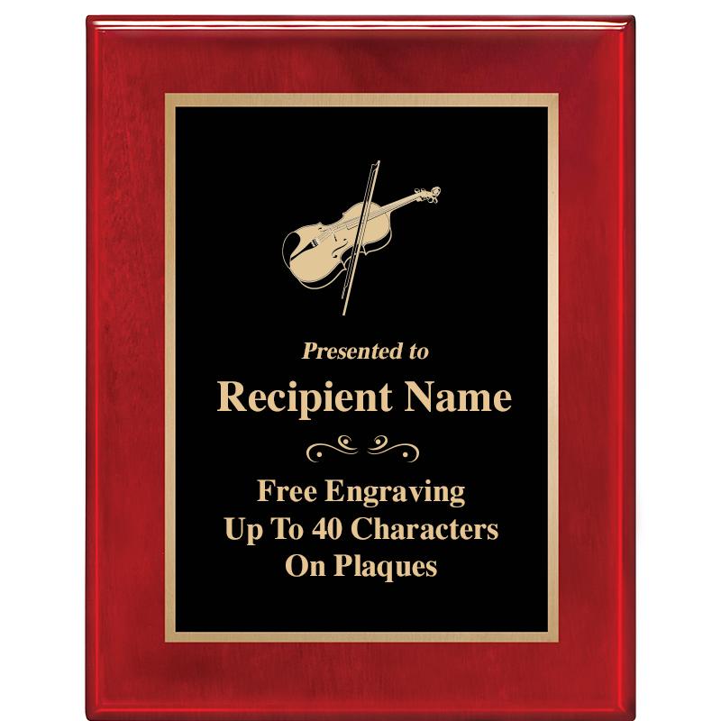 7 X 9 GLOSSED ROSEWOOD PLAQUE