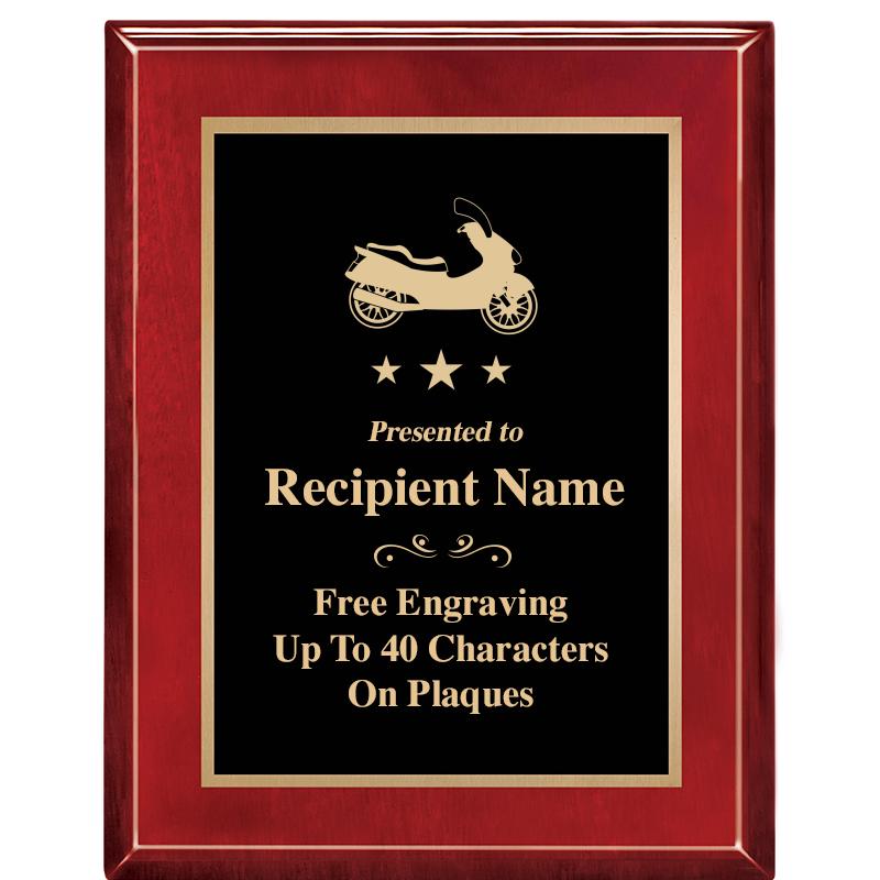 7 X 9 GLOSSED ROSEWOOD PLAQUE