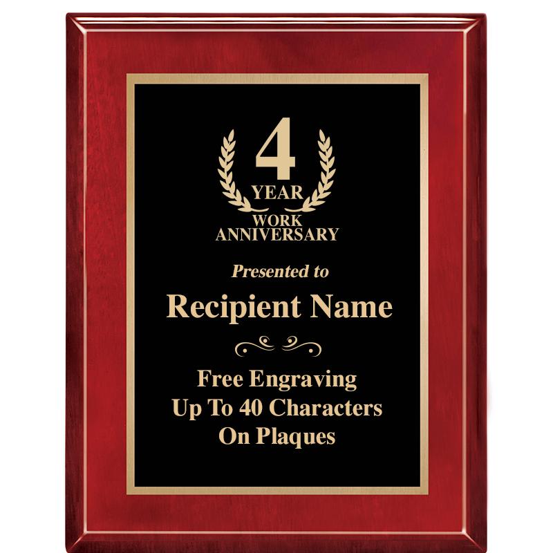7 X 9 GLOSSED ROSEWOOD PLAQUE
