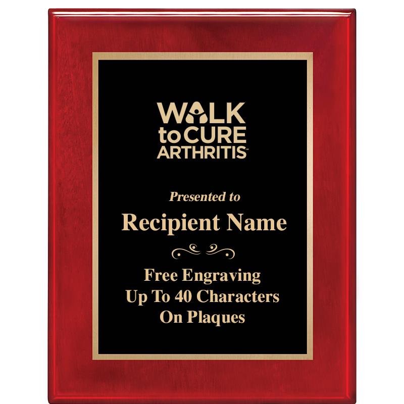 7 X 9 GLOSSED ROSEWOOD PLAQUE