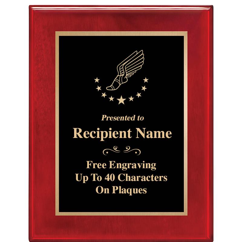 7 X 9 GLOSSED ROSEWOOD PLAQUE