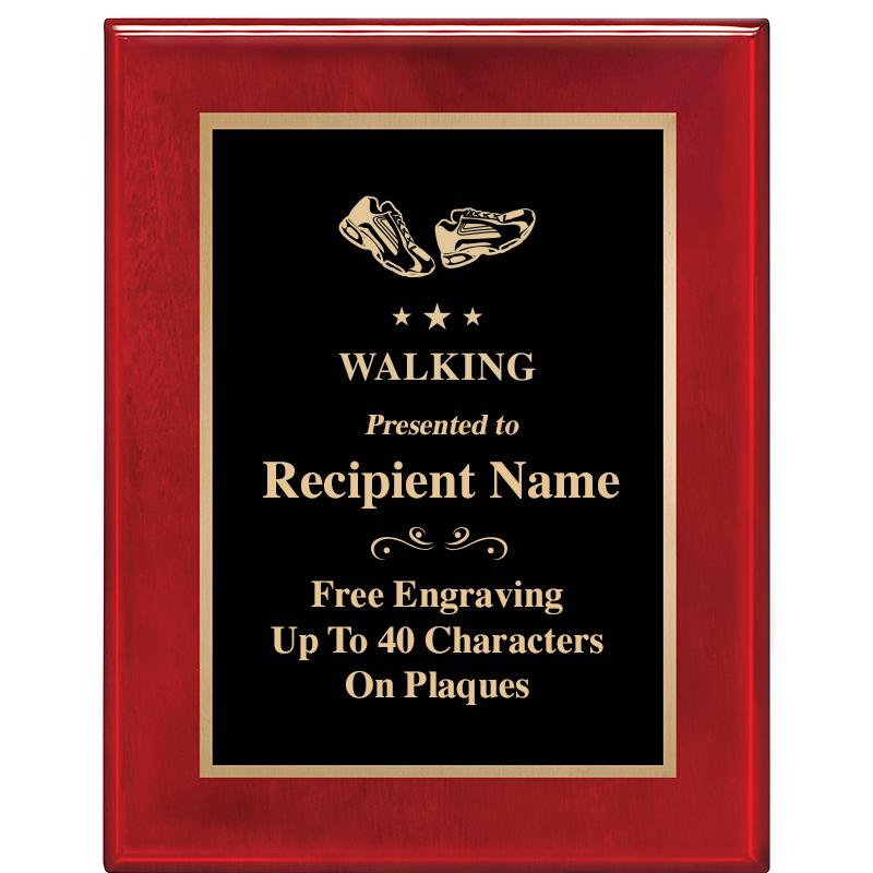 7 X 9 GLOSSED ROSEWOOD PLAQUE