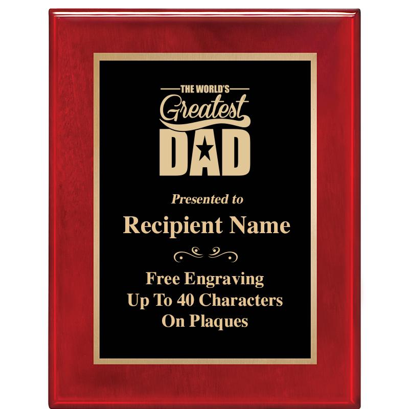 7 X 9 GLOSSED ROSEWOOD PLAQUE
