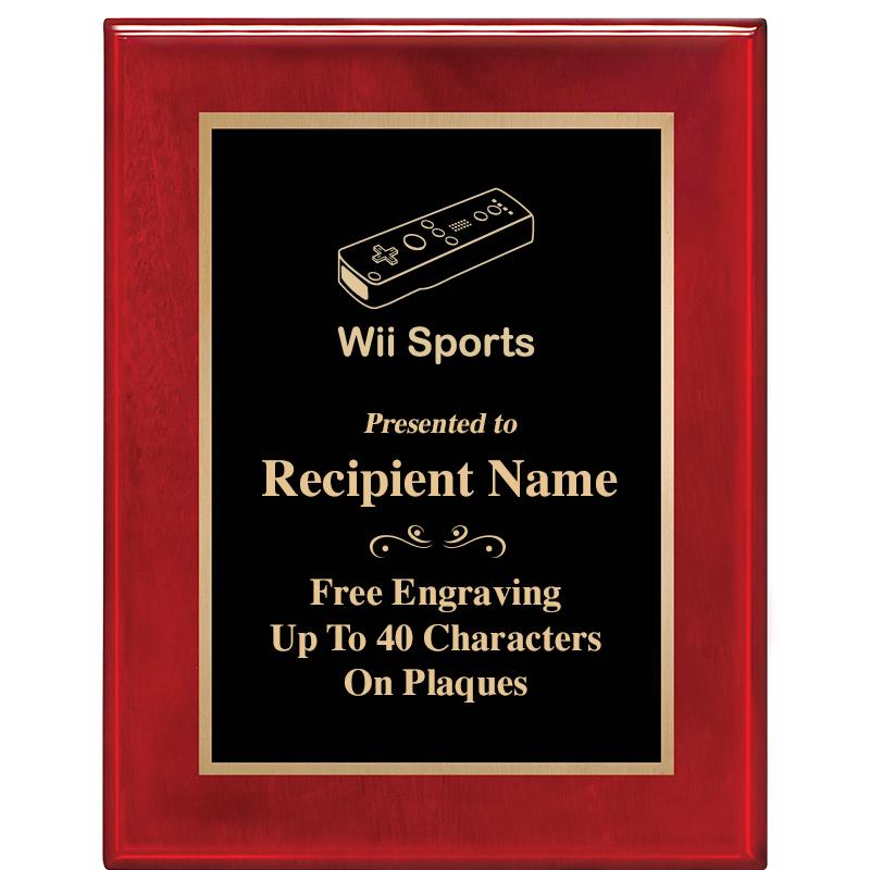 7 X 9 GLOSSED ROSEWOOD PLAQUE