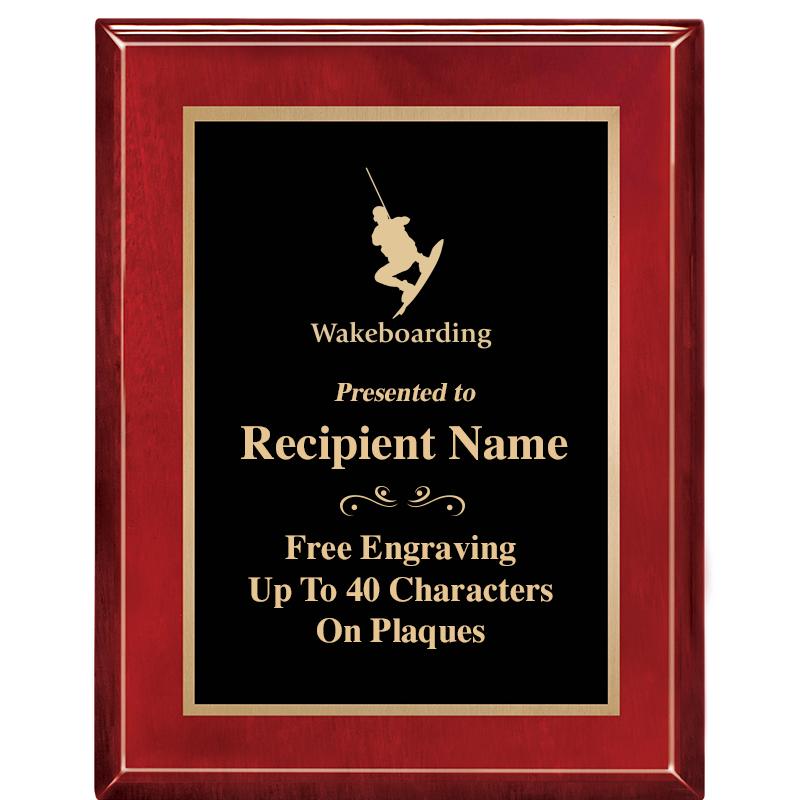 7 X 9 GLOSSED ROSEWOOD PLAQUE