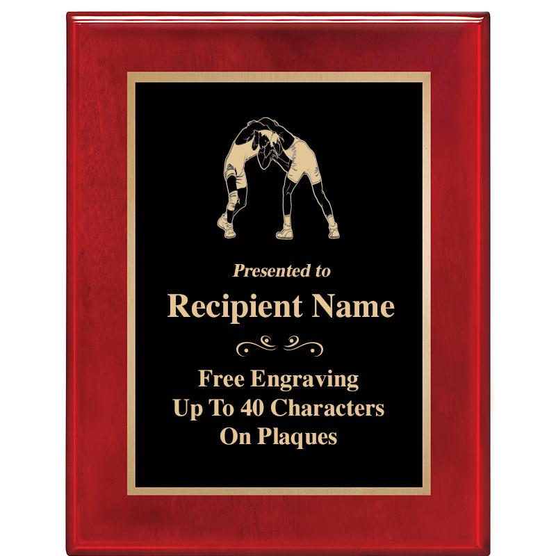 7 X 9 GLOSSED ROSEWOOD PLAQUE