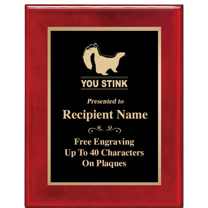 7 X 9 GLOSSED ROSEWOOD PLAQUE