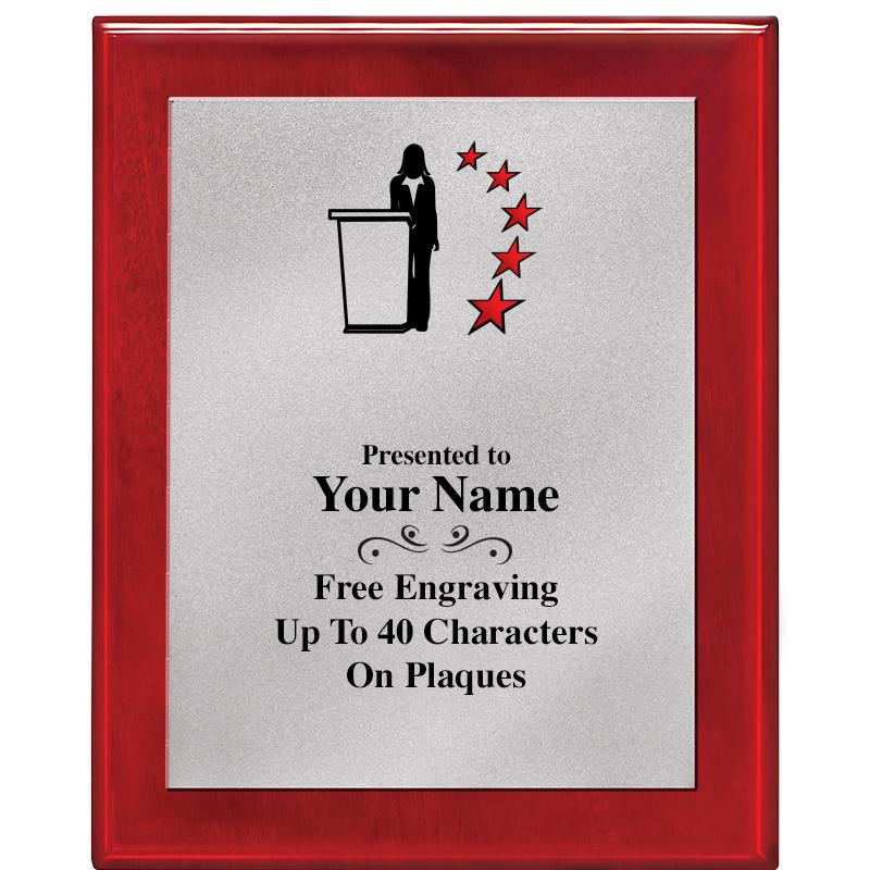 8X10 RW PIANO PLQ MATTE SV PLT