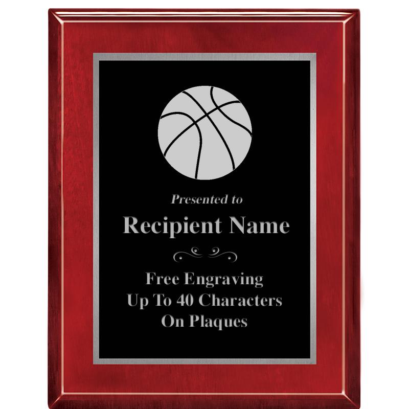 7X9 GLOSSED ROSEWOOD PLAQUE SV