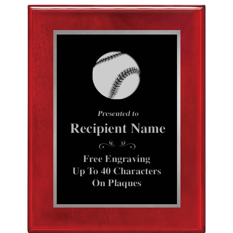 7X9 GLOSSED ROSEWOOD PLAQUE SV