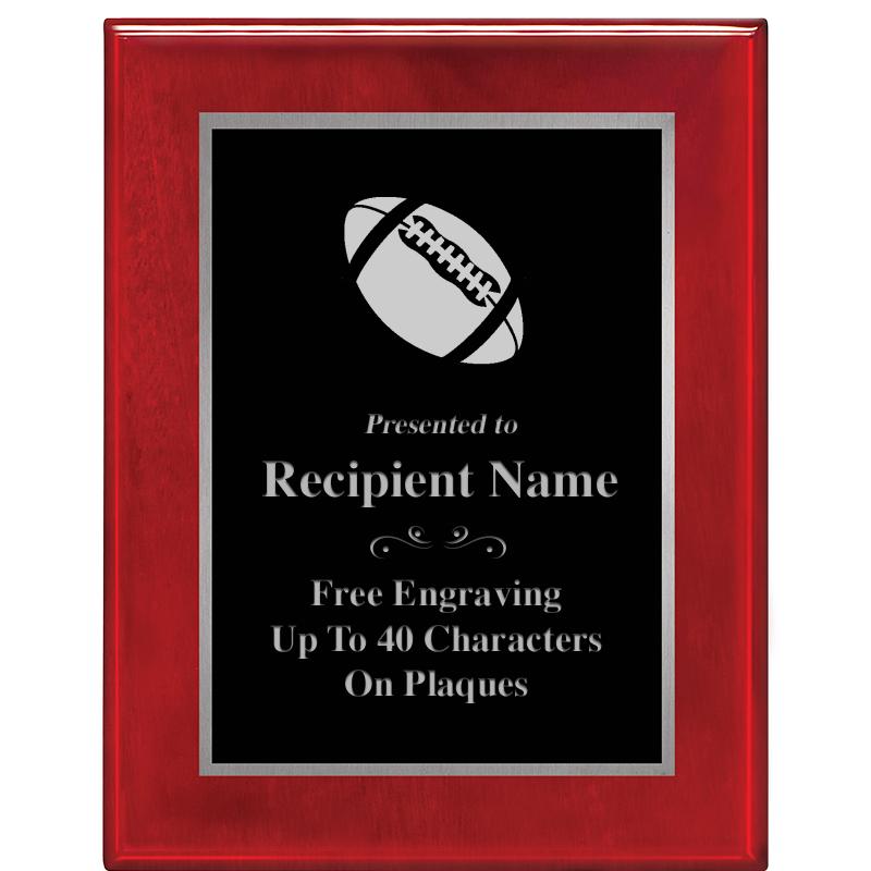 7X9 GLOSSED ROSEWOOD PLAQUE SV