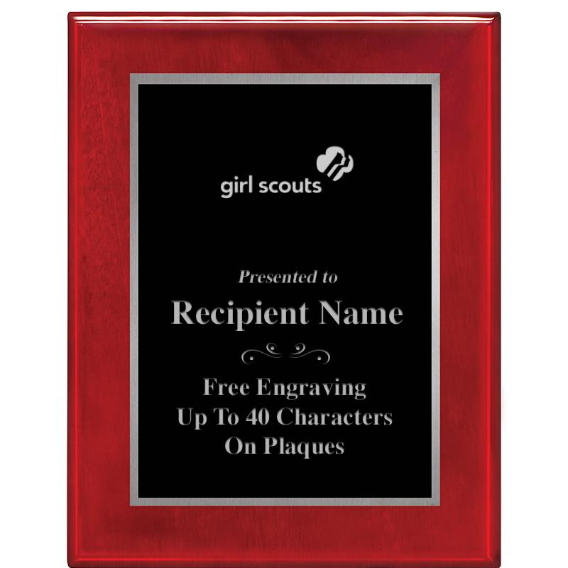 7X9 GLOSSED ROSEWOOD PLAQUE SV
