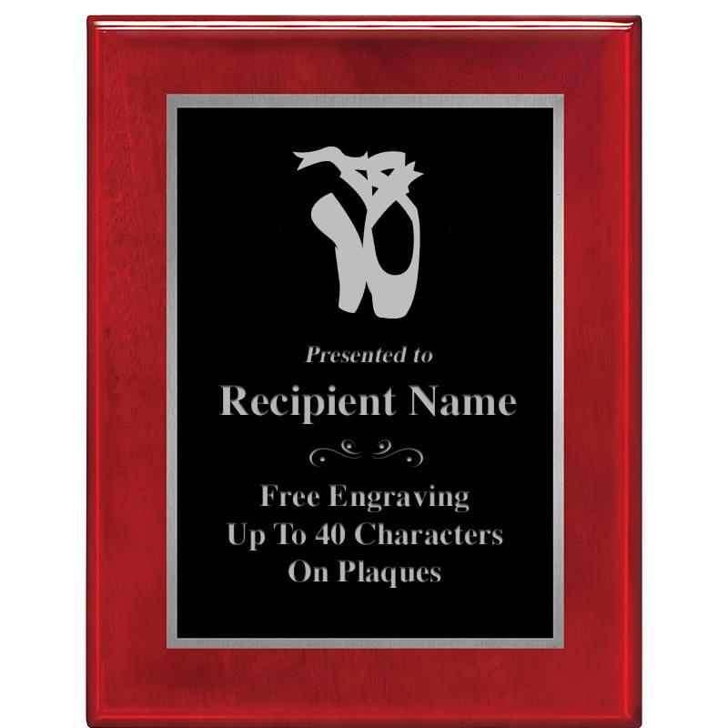 7X9 GLOSSED ROSEWOOD PLAQUE SV