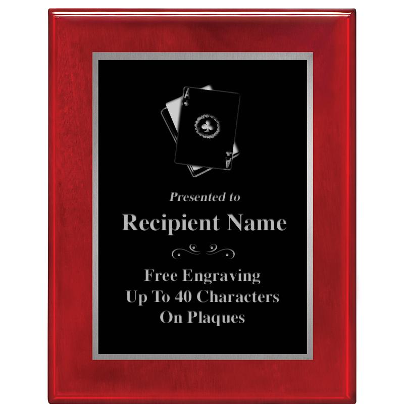 7X9 GLOSSED ROSEWOOD PLAQUE SV