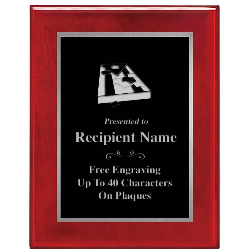 7X9 GLOSSED ROSEWOOD PLAQUE SV