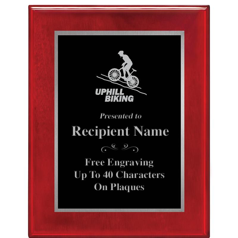 7X9 GLOSSED ROSEWOOD PLAQUE SV