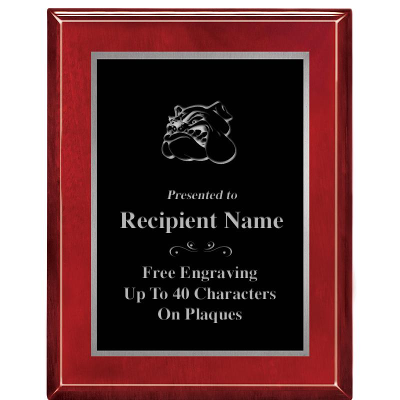 7X9 GLOSSED ROSEWOOD PLAQUE SV