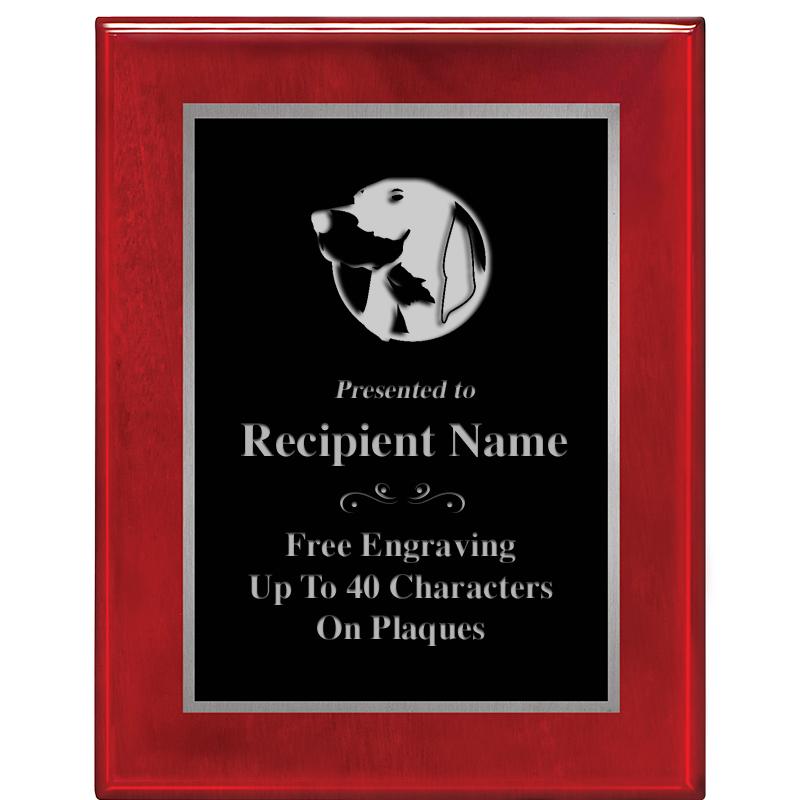 7X9 GLOSSED ROSEWOOD PLAQUE SV