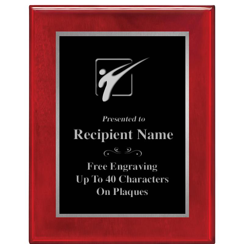 7X9 GLOSSED ROSEWOOD PLAQUE SV