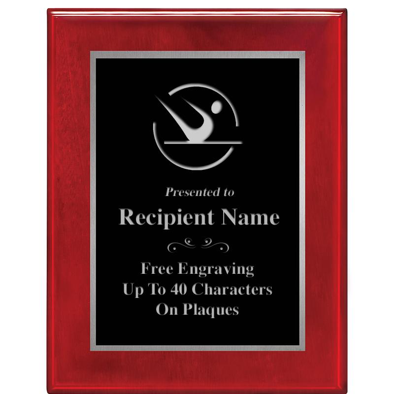 7X9 GLOSSED ROSEWOOD PLAQUE SV