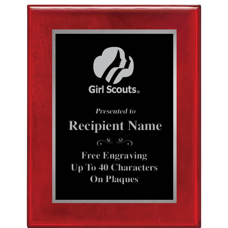 7X9 GLOSSED ROSEWOOD PLAQUE SV