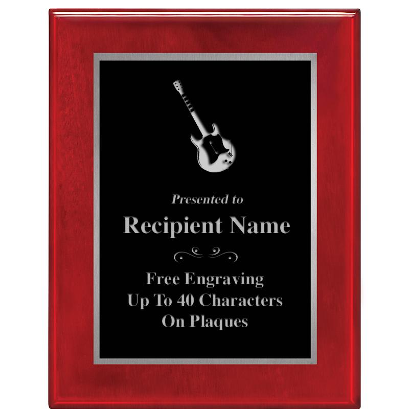 7X9 GLOSSED ROSEWOOD PLAQUE SV