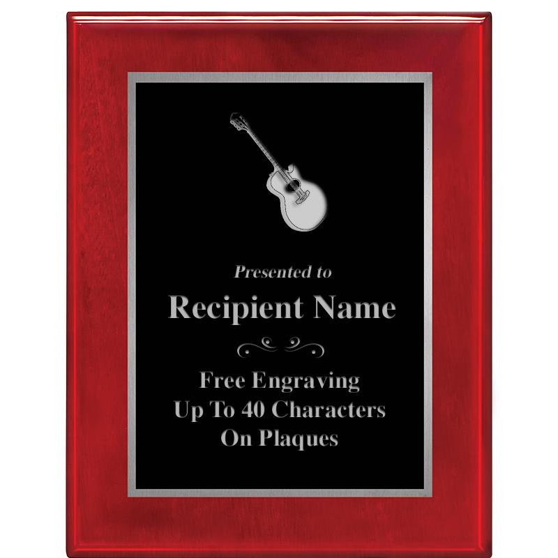 7X9 GLOSSED ROSEWOOD PLAQUE SV
