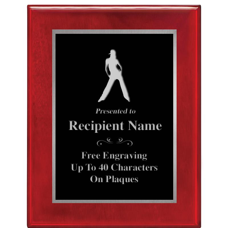 7X9 GLOSSED ROSEWOOD PLAQUE SV