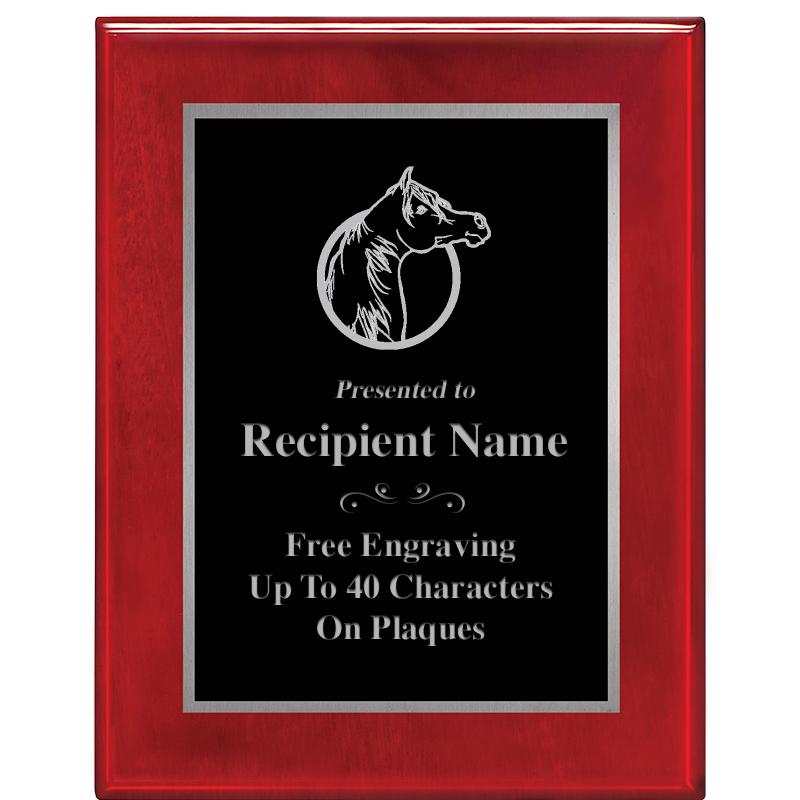 7X9 GLOSSED ROSEWOOD PLAQUE SV