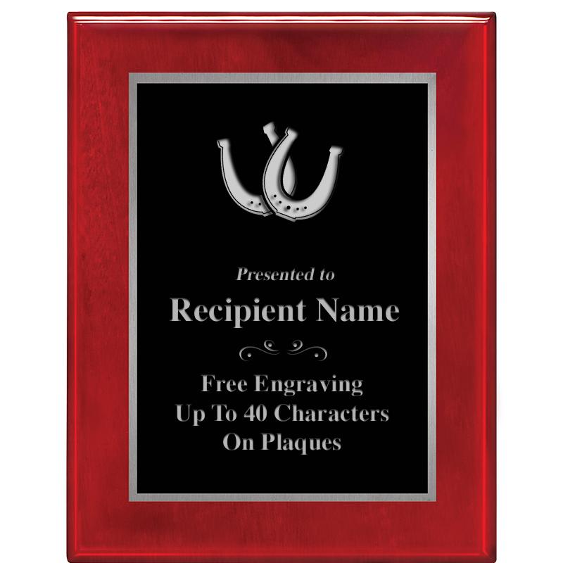 7X9 GLOSSED ROSEWOOD PLAQUE SV