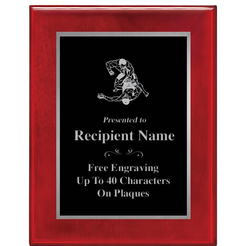 7X9 GLOSSED ROSEWOOD PLAQUE SV
