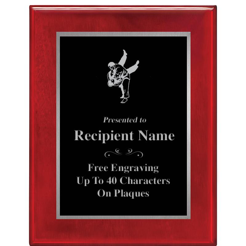 7X9 GLOSSED ROSEWOOD PLAQUE SV