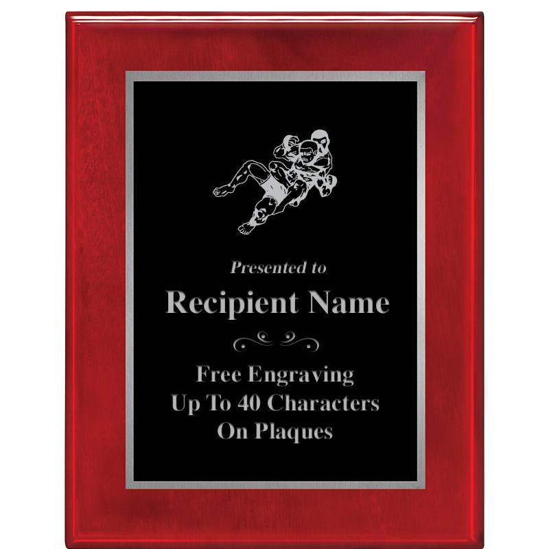 7X9 GLOSSED ROSEWOOD PLAQUE SV