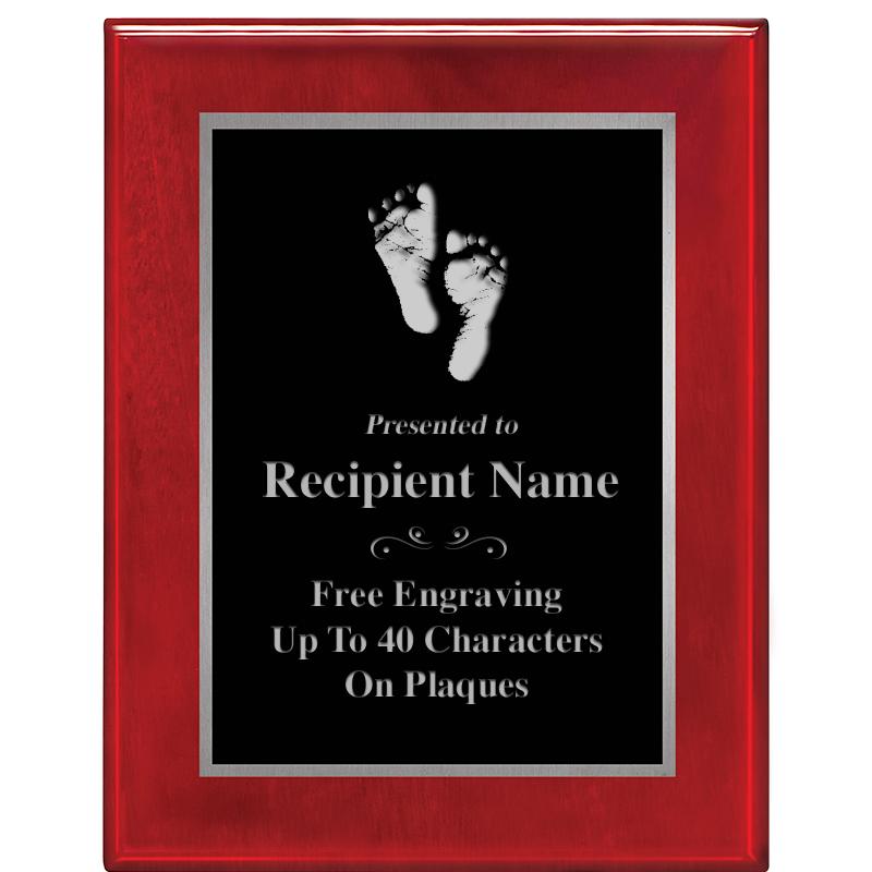 7X9 GLOSSED ROSEWOOD PLAQUE SV