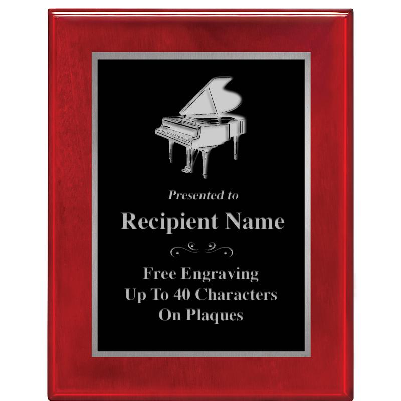 7X9 GLOSSED ROSEWOOD PLAQUE SV