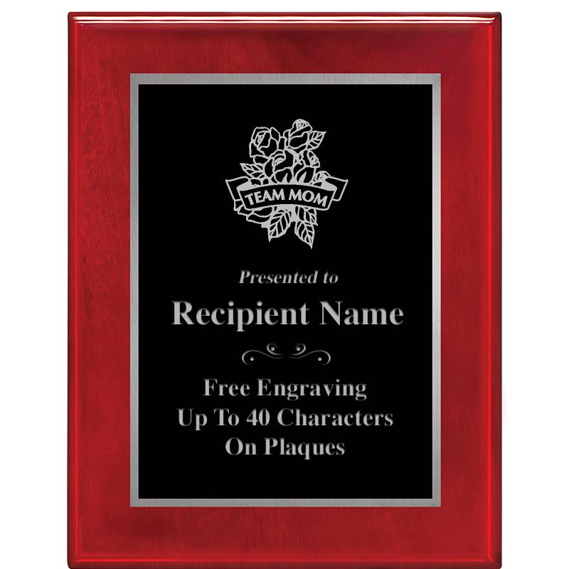 7X9 GLOSSED ROSEWOOD PLAQUE SV