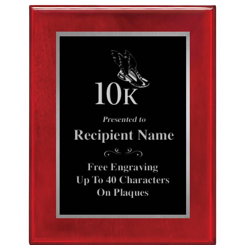 7X9 GLOSSED ROSEWOOD PLAQUE SV