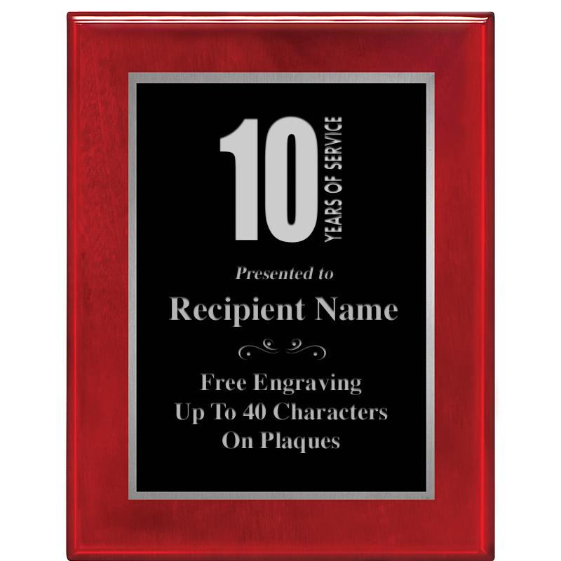 7X9 GLOSSED ROSEWOOD PLAQUE SV